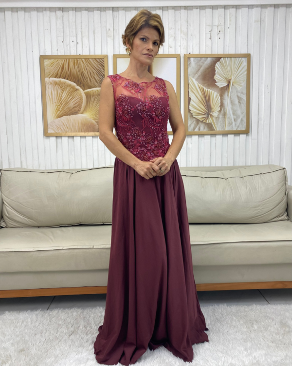 VESTIDO FESTA MARSALA